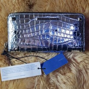 Rebecca Minkoff Ava Croc Embossed Leather Zip Wall